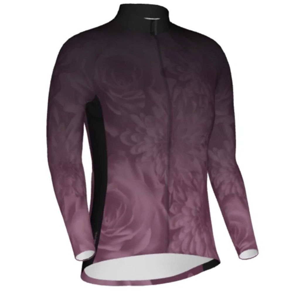 NWT- PRIMAL Women's Long Sleeve Cycling Jersey in Faded Rose Print Size XL